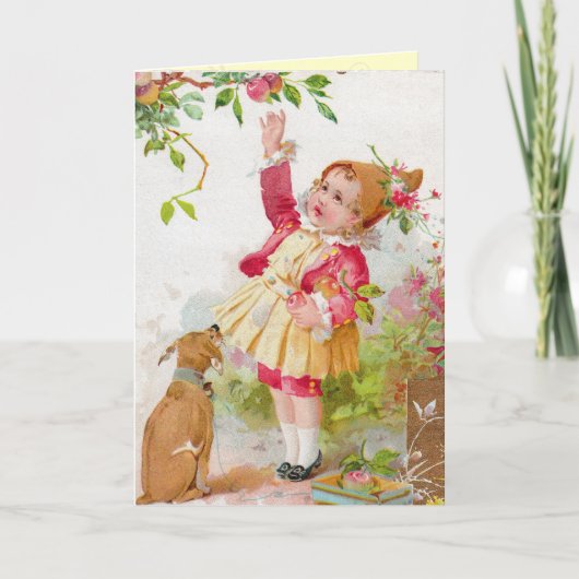 ヴィンテージ子の誕生日カード カード (正面)
