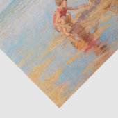 ヴィンテージ子アットザビーチアンティークビーチシーン 薄葉紙 (詳細)