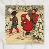 ヴィンテージ子スキーメッセージカード フェイバータグ (正面)