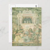 ヴィンテージ子ストーリーブックパペットショーコラージュ ポストカード (正面/裏面)