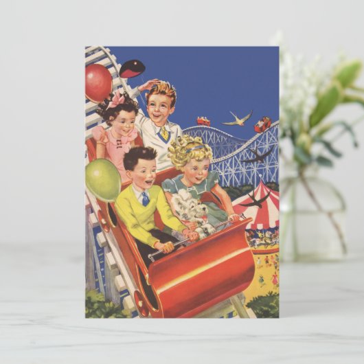 ヴィンテージ子バルーン犬ローラーコースター乗り (スタンド正面)