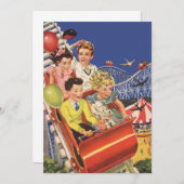 ヴィンテージ子バルーン犬ローラーコースター乗り (正面/裏面)