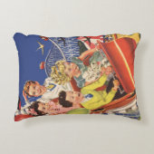 ヴィンテージ子バルーン犬ローラーコースター乗り アクセントクッション (正面)