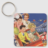 ヴィンテージ子バルーン犬ローラーコースター乗り キーホルダー (正面)