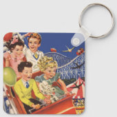 ヴィンテージ子バルーン犬ローラーコースター乗り キーホルダー (裏面)