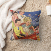 ヴィンテージ子バルーン犬ローラーコースター乗り クッション (ブランケット)