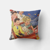 ヴィンテージ子バルーン犬ローラーコースター乗り クッション (裏面)