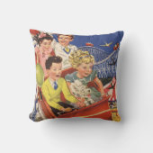 ヴィンテージ子バルーン犬ローラーコースター乗り クッション (正面)