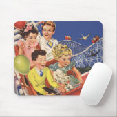 ヴィンテージ子バルーン犬ローラーコースター乗り マウスパッド (マウス)