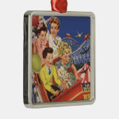 ヴィンテージ子バルーン犬ローラーコースター乗り メタルオーナメント (右)