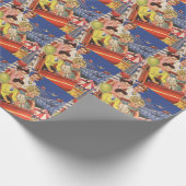 ヴィンテージ子バルーン犬ローラーコースター乗り ラッピングペーパー (角)