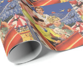 ヴィンテージ子バルーン犬ローラーコースター乗り ラッピングペーパー (ロールコーナー)