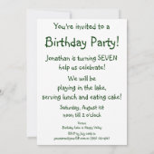 ヴィンテージ子供の夏のヨット誕生日パーティー 招待状 (裏面)