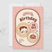 ヴィンテージ子供の誕生日招待状 招待状 (正面)