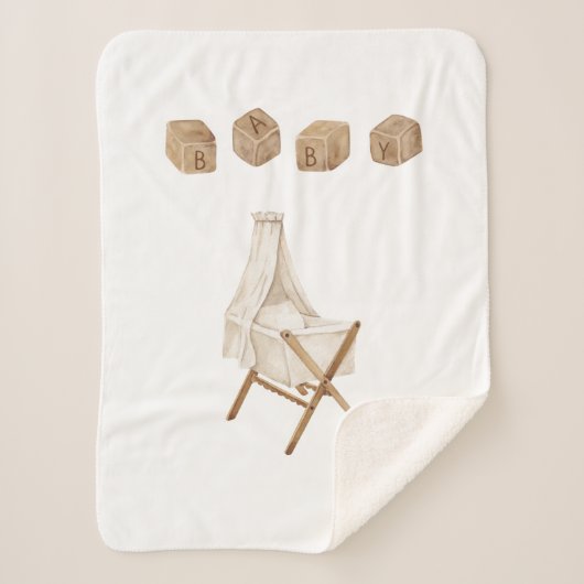 ヴィンテージ子供部屋シェルパブランケット シェルパブランケット (正面)