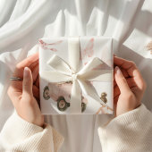 ヴィンテージ子供部屋ピンクガール ラッピングペーパー