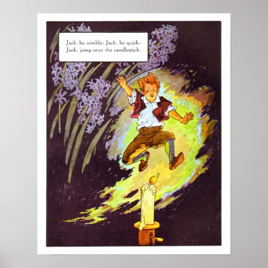 ヴィンテージ子供部屋プリント – ジャックBe Nimble ポスター (正面)