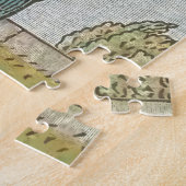 ヴィンテージ子供部屋ライムイラストレーションボーイボウアロー ジグソーパズル (側面)