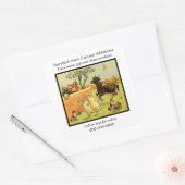 ヴィンテージ子供部屋ライムホームステッドファームフードラベル スクエアシール (封筒)