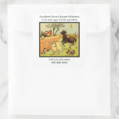 ヴィンテージ子供部屋ライムホームステッドファームフードラベル スクエアシール (バッグ)