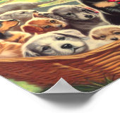 ヴィンテージ子犬のピンアップ ポスター (角)