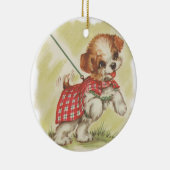 ヴィンテージ子犬 セラミックオーナメント (右)