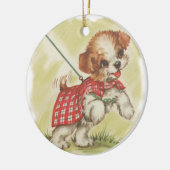 ヴィンテージ子犬 セラミックオーナメント (左)