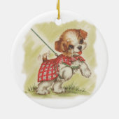 ヴィンテージ子犬 セラミックオーナメント (裏面)