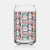 ヴィンテージ子猫が弓を着る ガラス缶 (右)