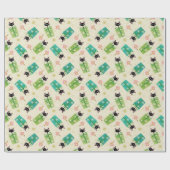 ヴィンテージ子猫とギフトボックス©studioxtine ラッピングペーパー (フラット)