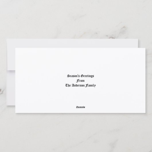 ヴィンテージ子猫とクリスマスのホリーベリーの写真 シーズンカード (裏面)