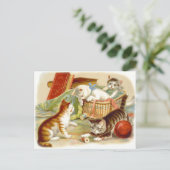 ヴィンテージ子猫はがき付きおもしろい ポストカード (スタンド正面)