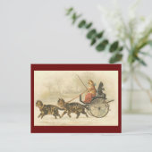 ヴィンテージ子猫コーチハガキ ポストカード (スタンド正面)