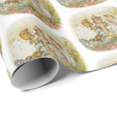 ヴィンテージ子猫デザイン子供部屋ベビーシャワーパーティー ラッピングペーパー (ロールコーナー)