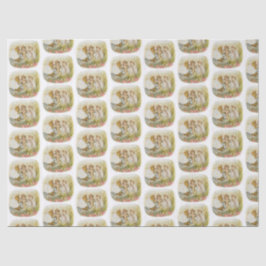 ヴィンテージ子猫デザイン子供部屋ベビーシャワーパーティー 薄葉紙