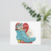 ヴィンテージ子猫バレンタイン シーズンポストカード (スタンド正面)