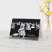 ヴィンテージ子猫ママズデイカード カード (黄色い花)