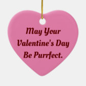 ヴィンテージ子猫付きハートオーナメント セラミックオーナメント (裏面)