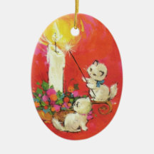 ヴィンテージ子猫照明Aキャンドル