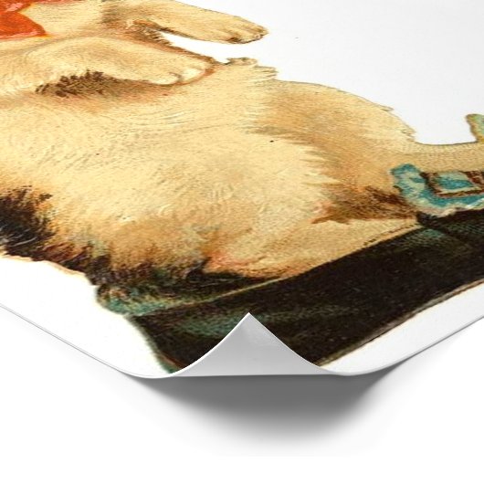 ヴィンテージ子猫 ポスター (角)