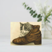 ヴィンテージ子猫 ポストカード (スタンド正面)