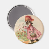 ヴィンテージ子猫 マグネット (正面/裏面)