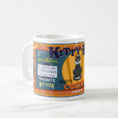 ヴィンテージ子猫KATコーヒーブランド コーヒーマグカップ (正面左)