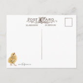 ヴィンテージ子羊とシックイースターグリーティング ポストカード (裏面)