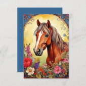 ヴィンテージ子馬 サンキューカード (正面/裏面)