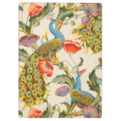 ヴィンテージ孔雀とケシのイラスト クリップボード (裏面)