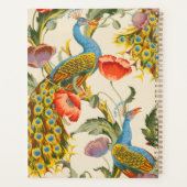 ヴィンテージ孔雀とケシのイラスト プランナー手帳 (裏面)