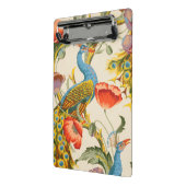 ヴィンテージ孔雀とケシのイラスト ミニクリップボード (アングル2)