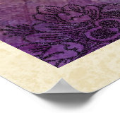 ヴィンテージ孔雀と牡丹日本のプリント ポスター (角)