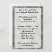 ヴィンテージ孔雀のブライダルティーパーティー 招待状 (裏面)